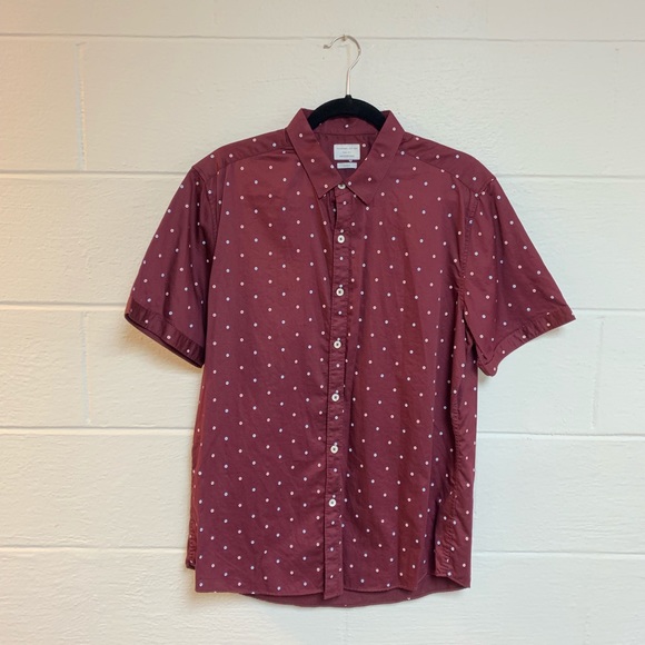 7 Diamonds Other - Burgundy 7Diamonds MenSlim Sport Button Up Shirt
